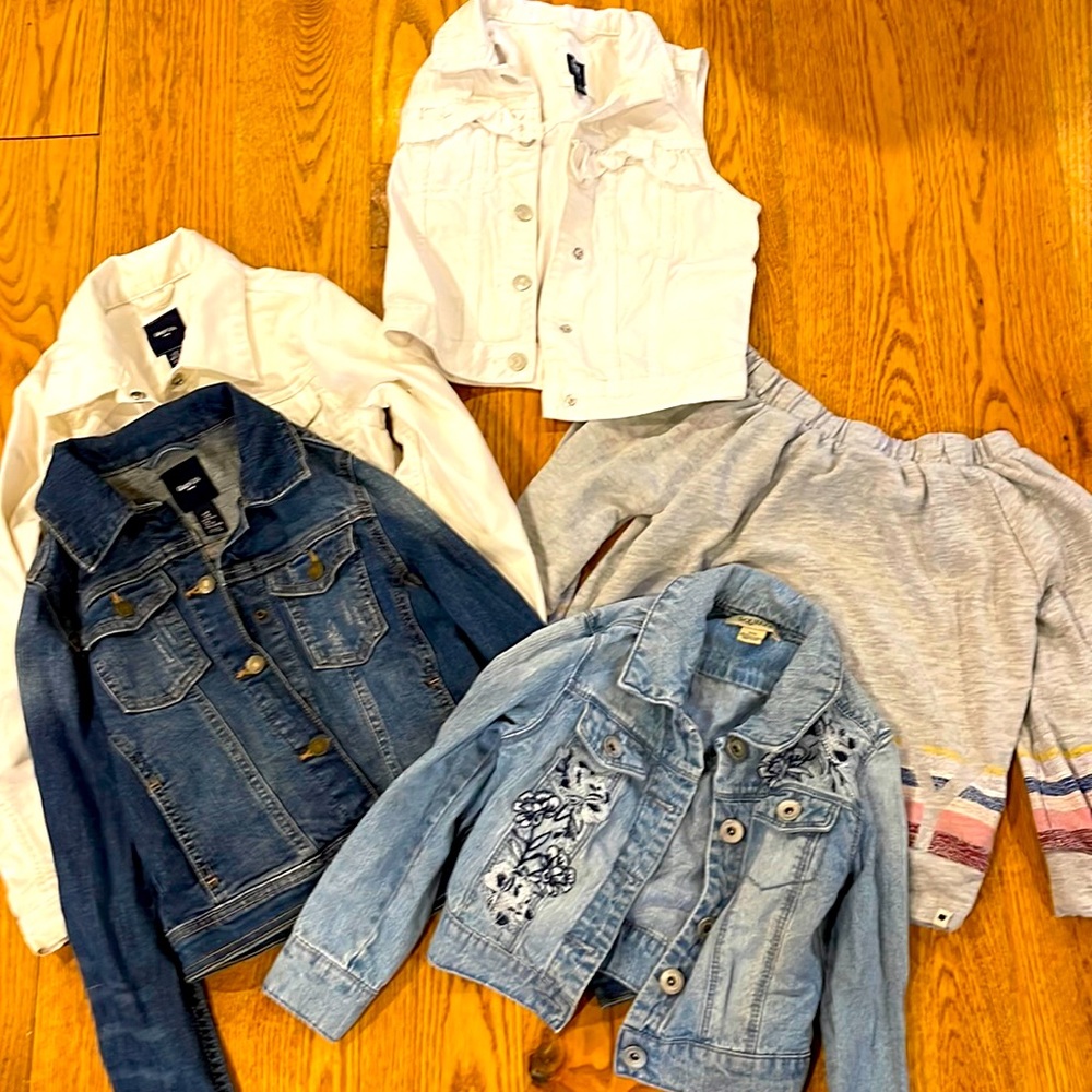 Girls Jean jackets and sweatshirt